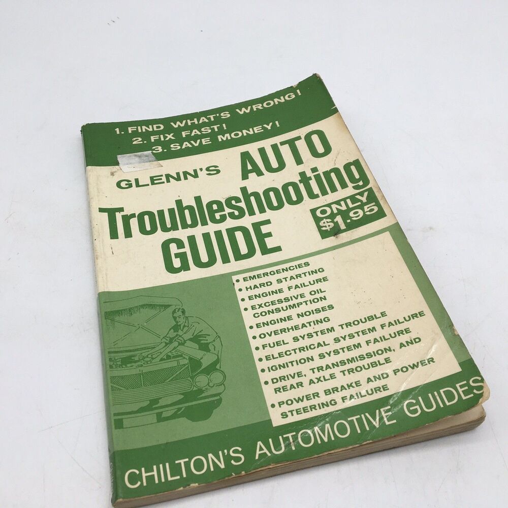 Glenn's Auto Troubleshooting Guide 1970's Book Chilton’s Automotive Guide VTG